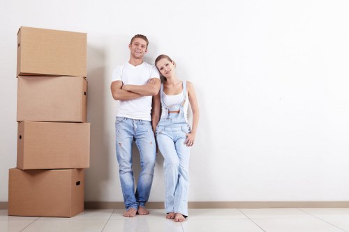 House moving team planning a relocation in Stockwell