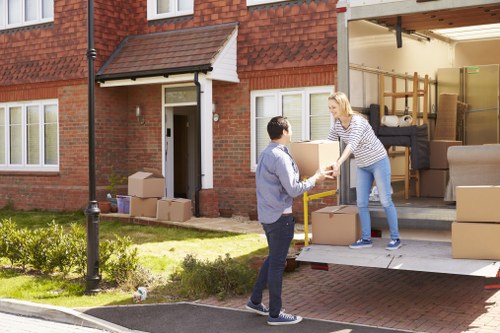 Packing materials and boxes prepared for a Stockwell home move