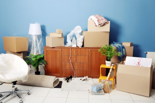 Moving team preparing a Stockwell home relocation