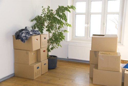 Commercial movers handling office furniture in Stockwell
