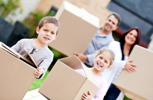 Packing boxes and household items for removals