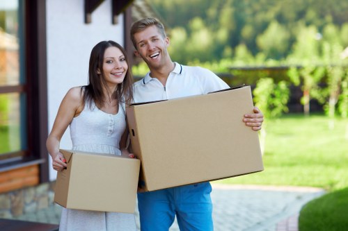 Furniture and boxes prepared for a Stockwell home move