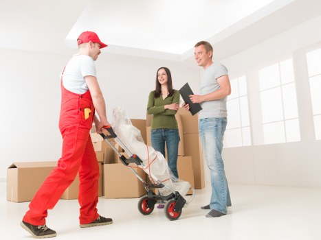 Loading bulky items into a removal van for a Stockwell move
