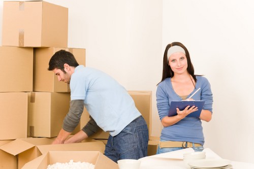 Office furniture being moved for a local Stockwell business