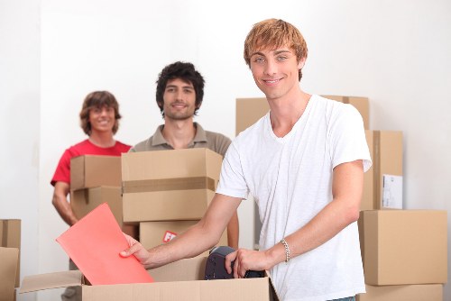 Supervisor reviewing safety precautions during a property removal