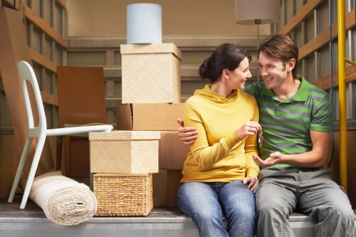 Unpacking boxes and organising a new home in Stockwell